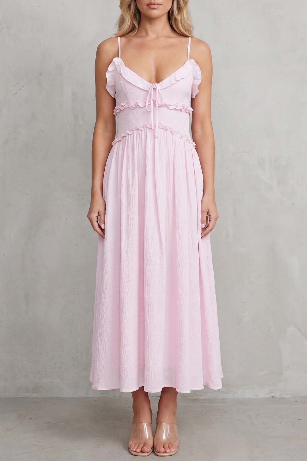Rosabelle – Ruffled sweetheart romance – Midi dress