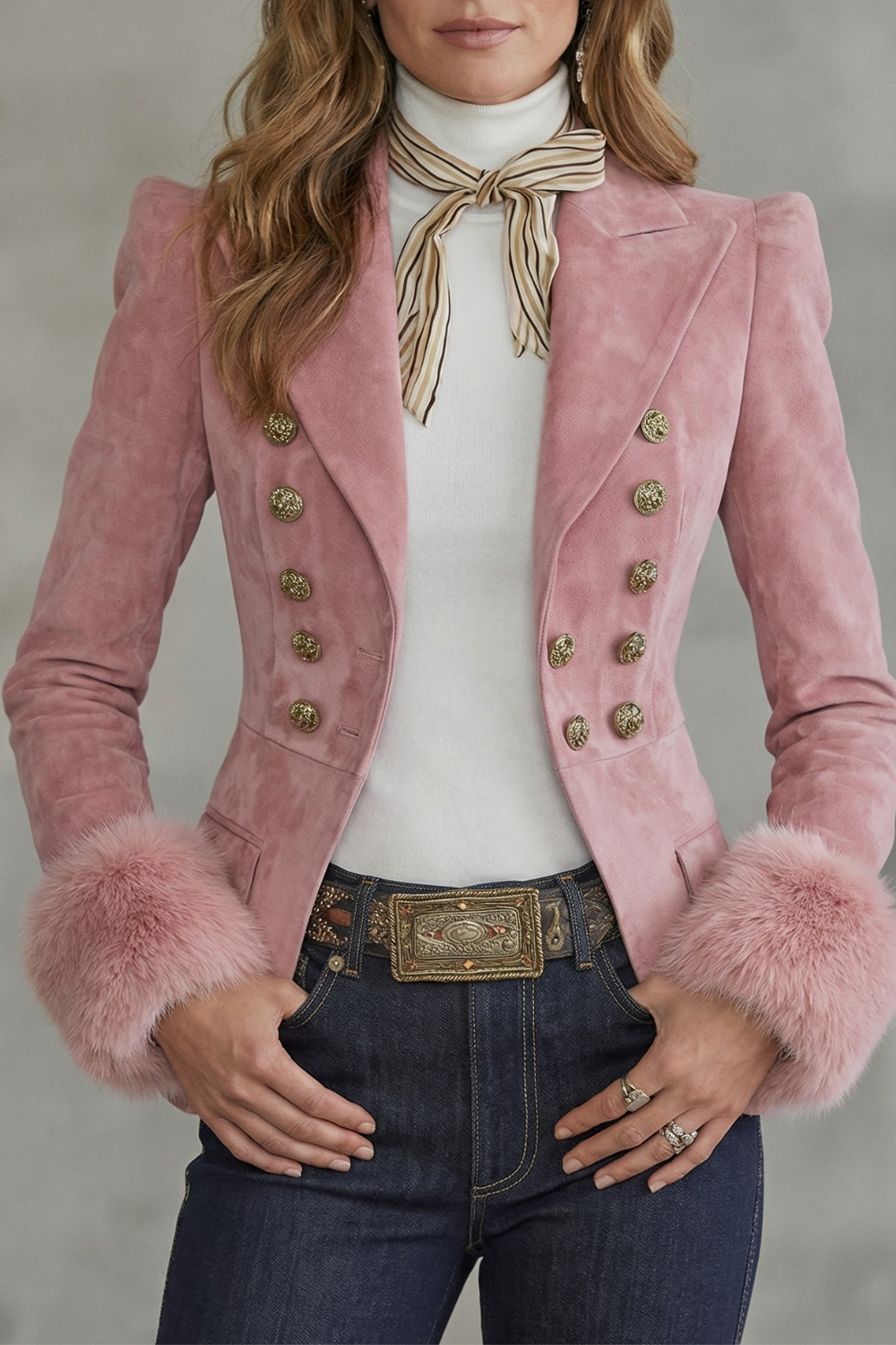 Élouren – Tailored slim fit elegance – Suede blazer