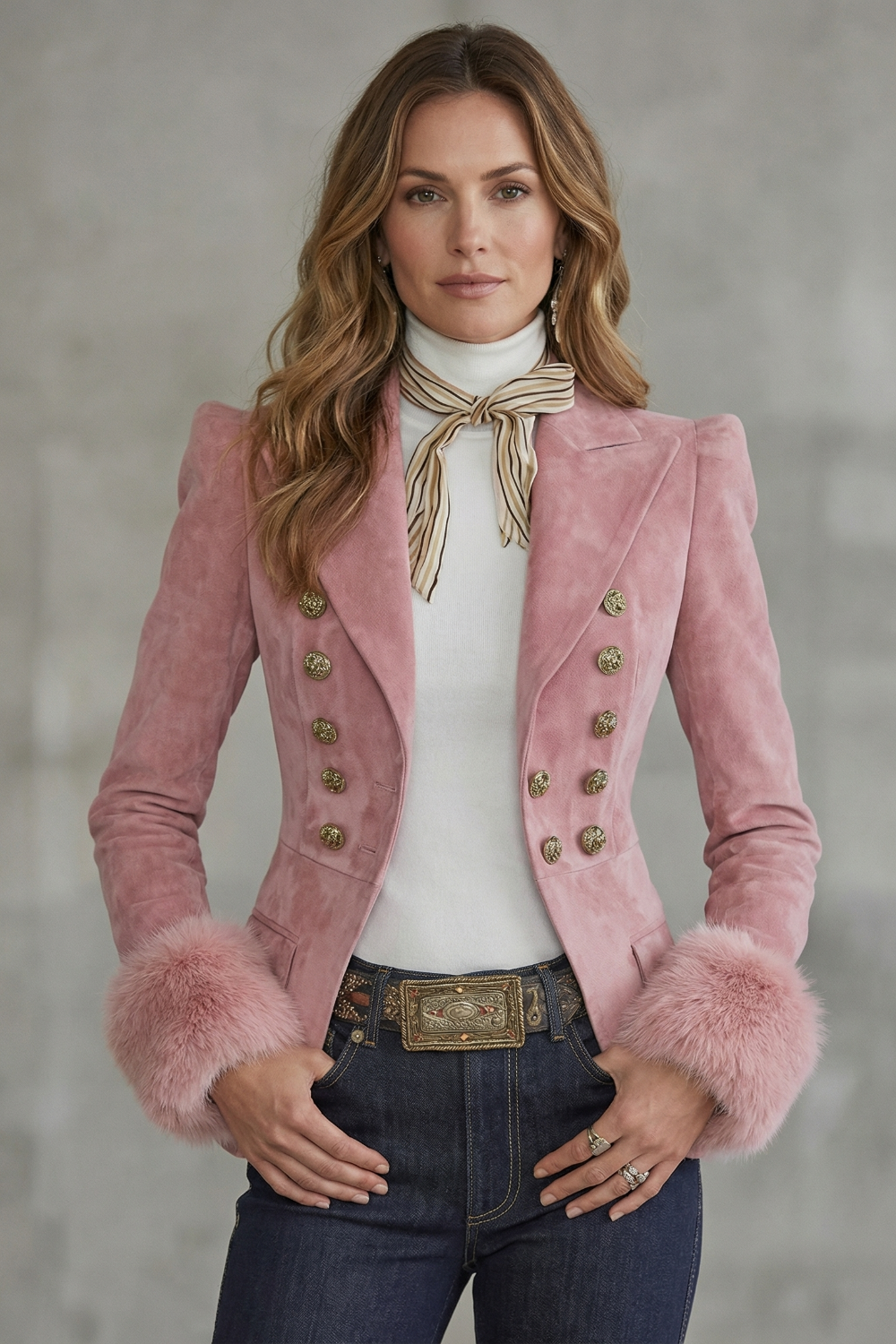 Élouren – Tailored slim fit elegance – Suede blazer