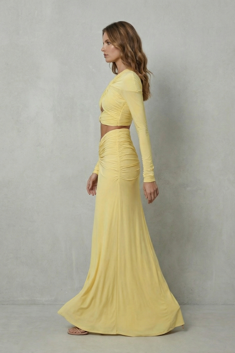 Juliet – Radiant allure – Women’s Ruched Cutout Skirt Set