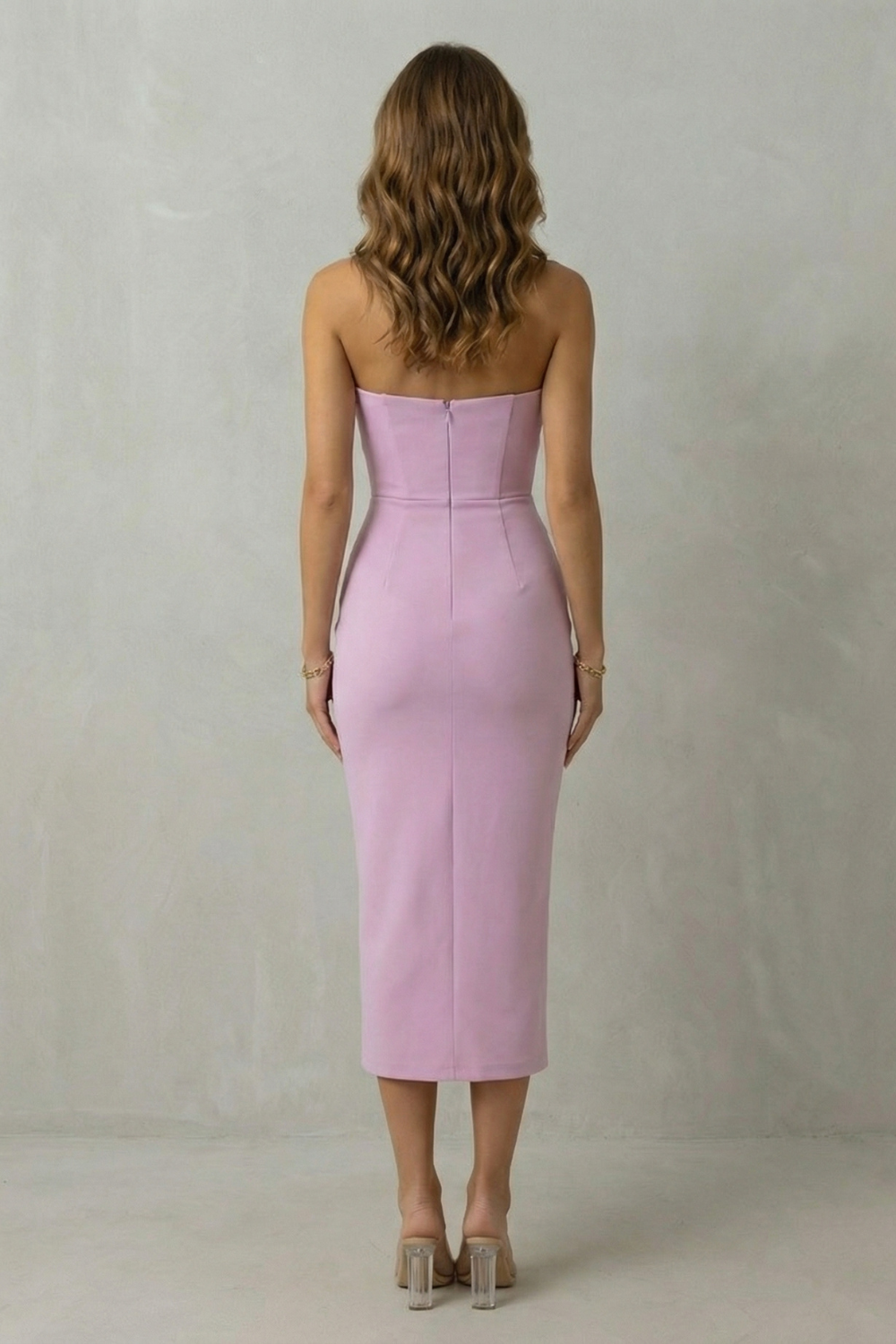 draped sleeveless midi dress Reiss