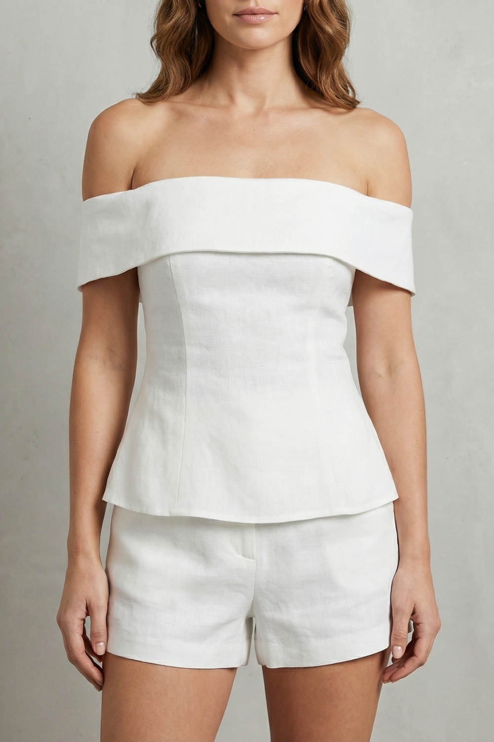 Alvienne – Off shoulder peplum elegance – Two piece set