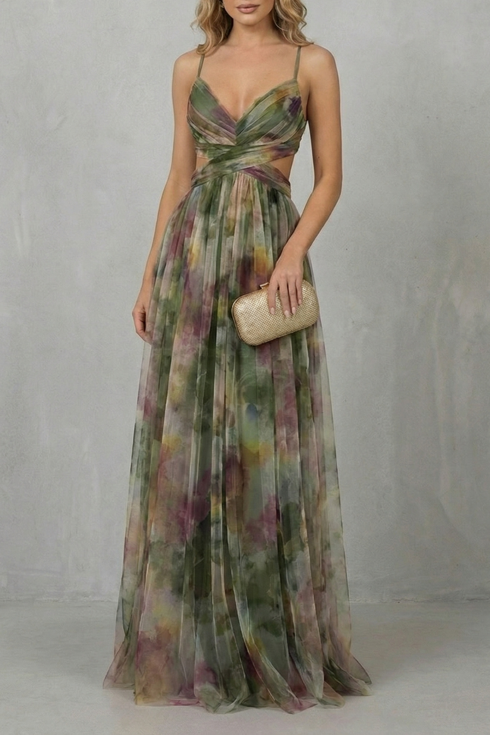 Aurellia – Watercolour romance – Sleeveless maxi dress