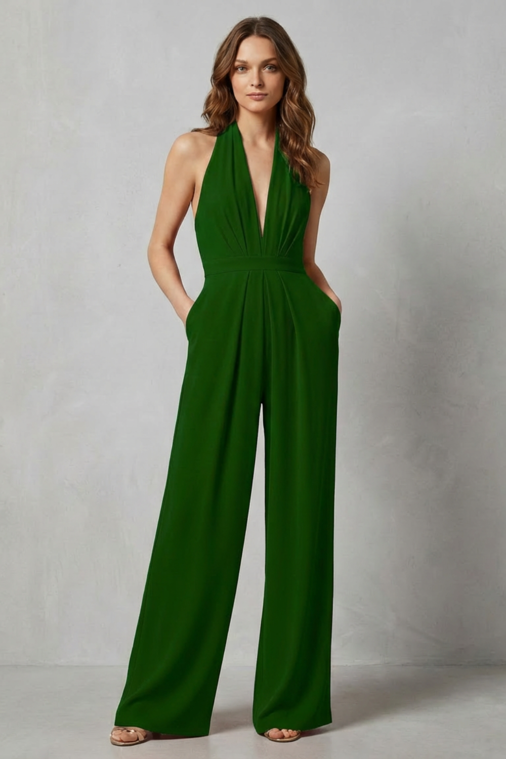 Aurora – Backless Halter Jumpsuit – Bold Summer Glamour