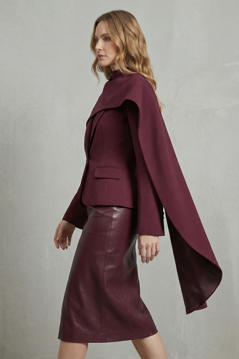 Avelina – Draped scarf-lapel – Asymmetrical blazer