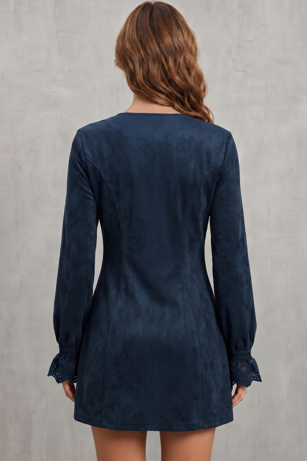 Avenelle – Embroidered detail – Zip-front mini dress