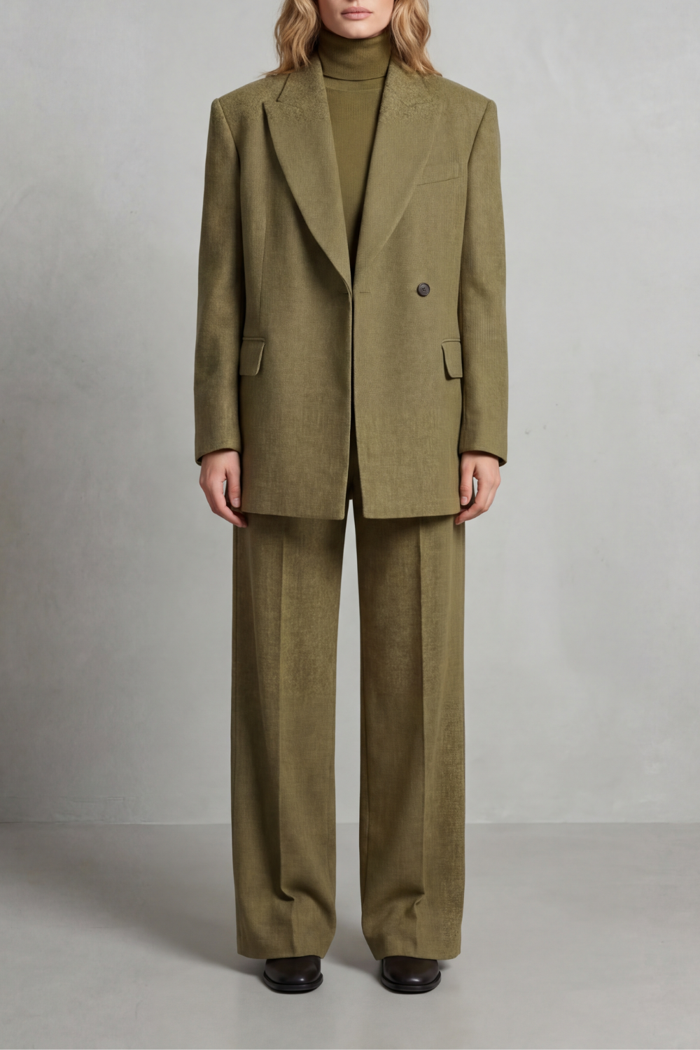 Brenda – Timeless Tailored Set – Structured Blazer & Wide-Leg Trouser