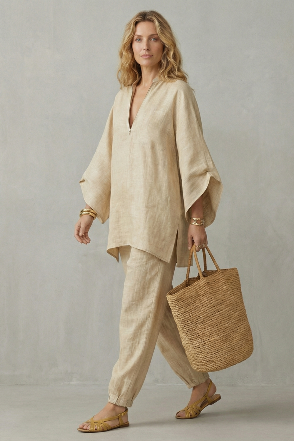 Calyra – Minimalist asymmetrical flow – Two piece set