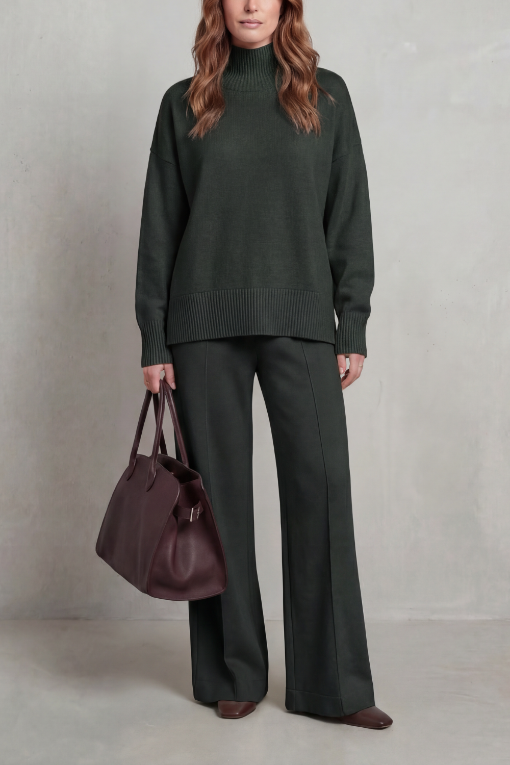 Casavella – Folded collar charm – Knit lounge set