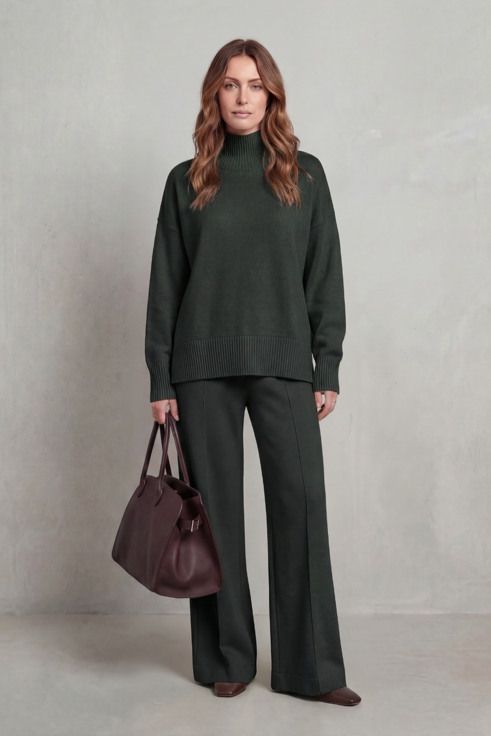 Casavella – Folded collar charm – Knit lounge set