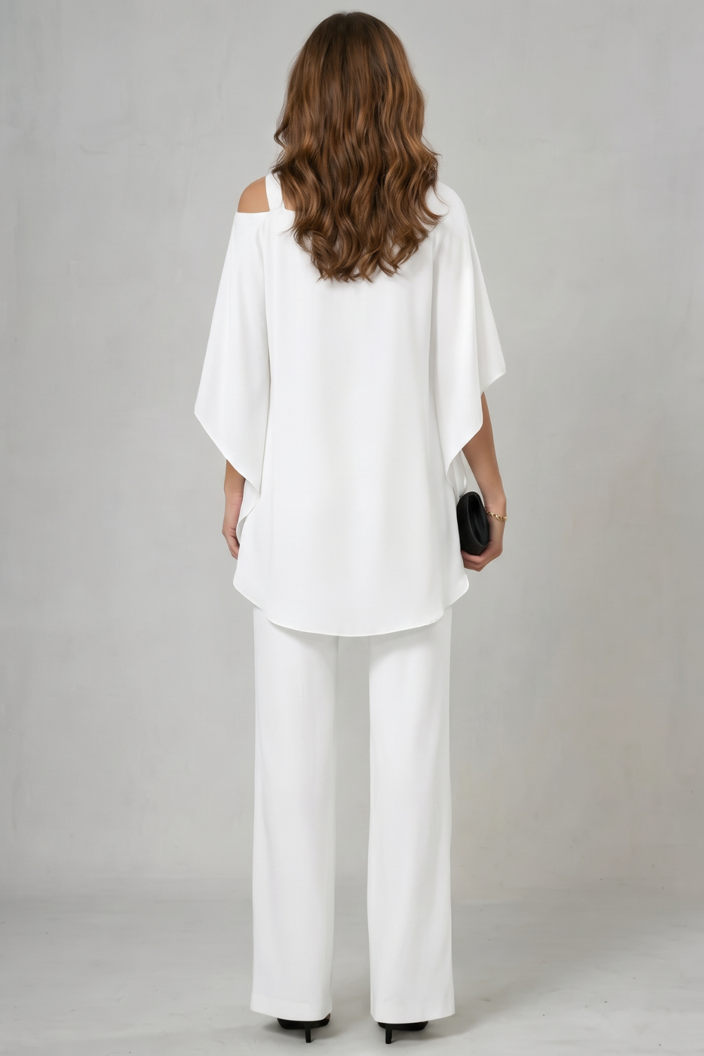 Élaria – Asymmetric chiffon flow – Top and trouser set