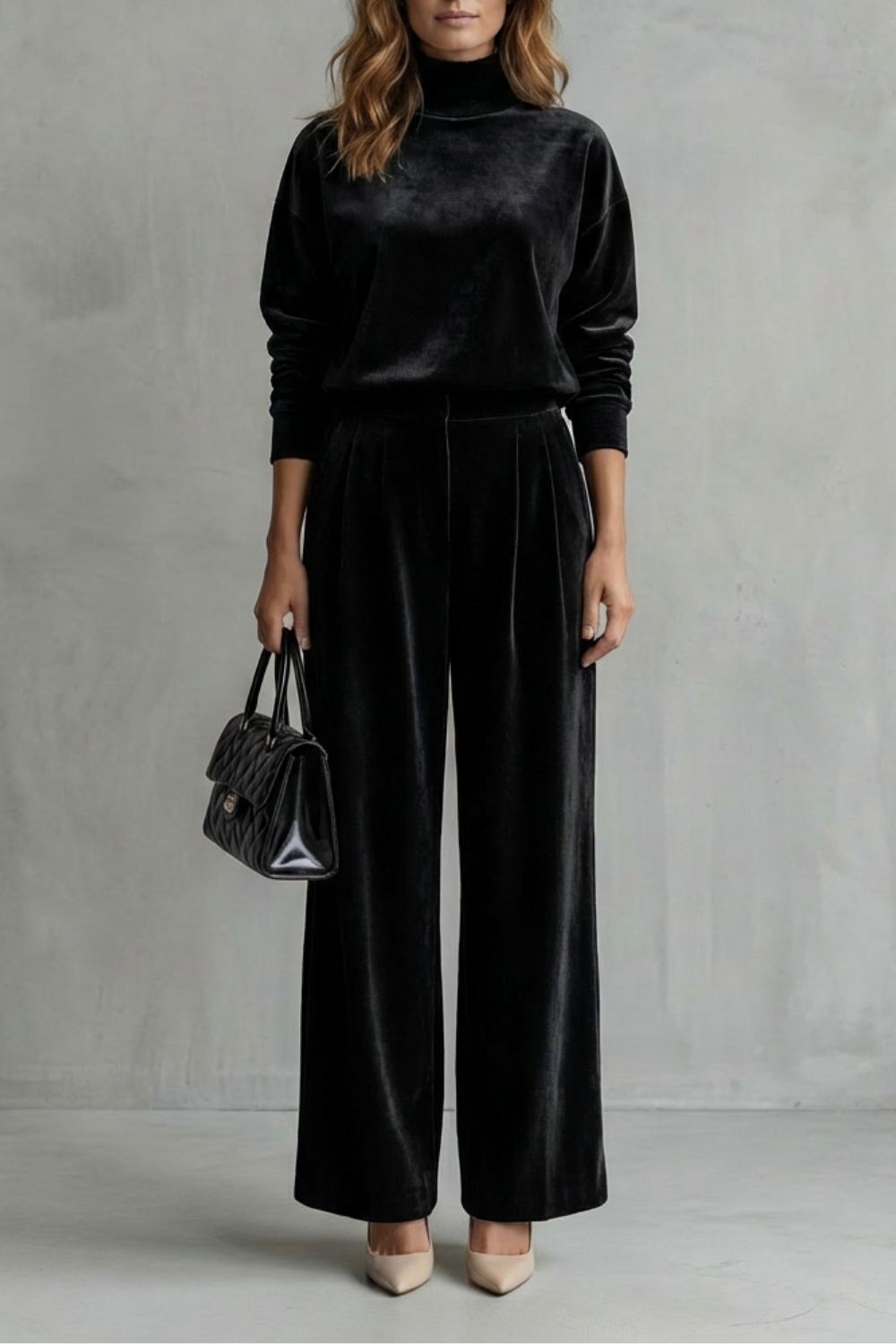 Élianne – Luxe Velour Elegance – Two-Piece Lounge Set