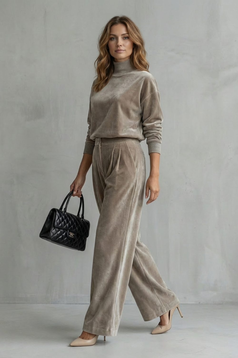 Élianne – Luxe Velour Elegance – Two-Piece Lounge Set