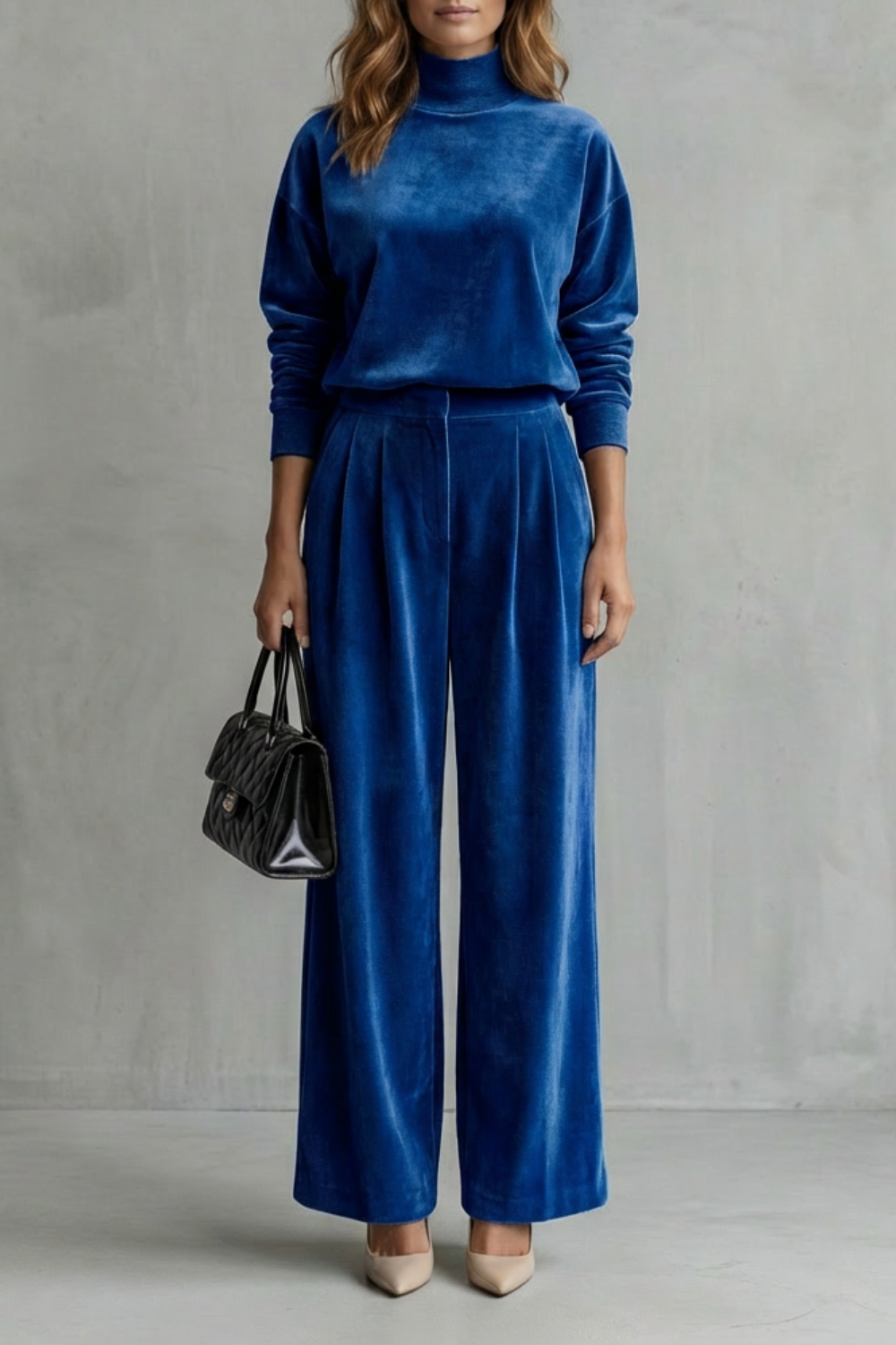 Élianne – Luxe Velour Elegance – Two-Piece Lounge Set