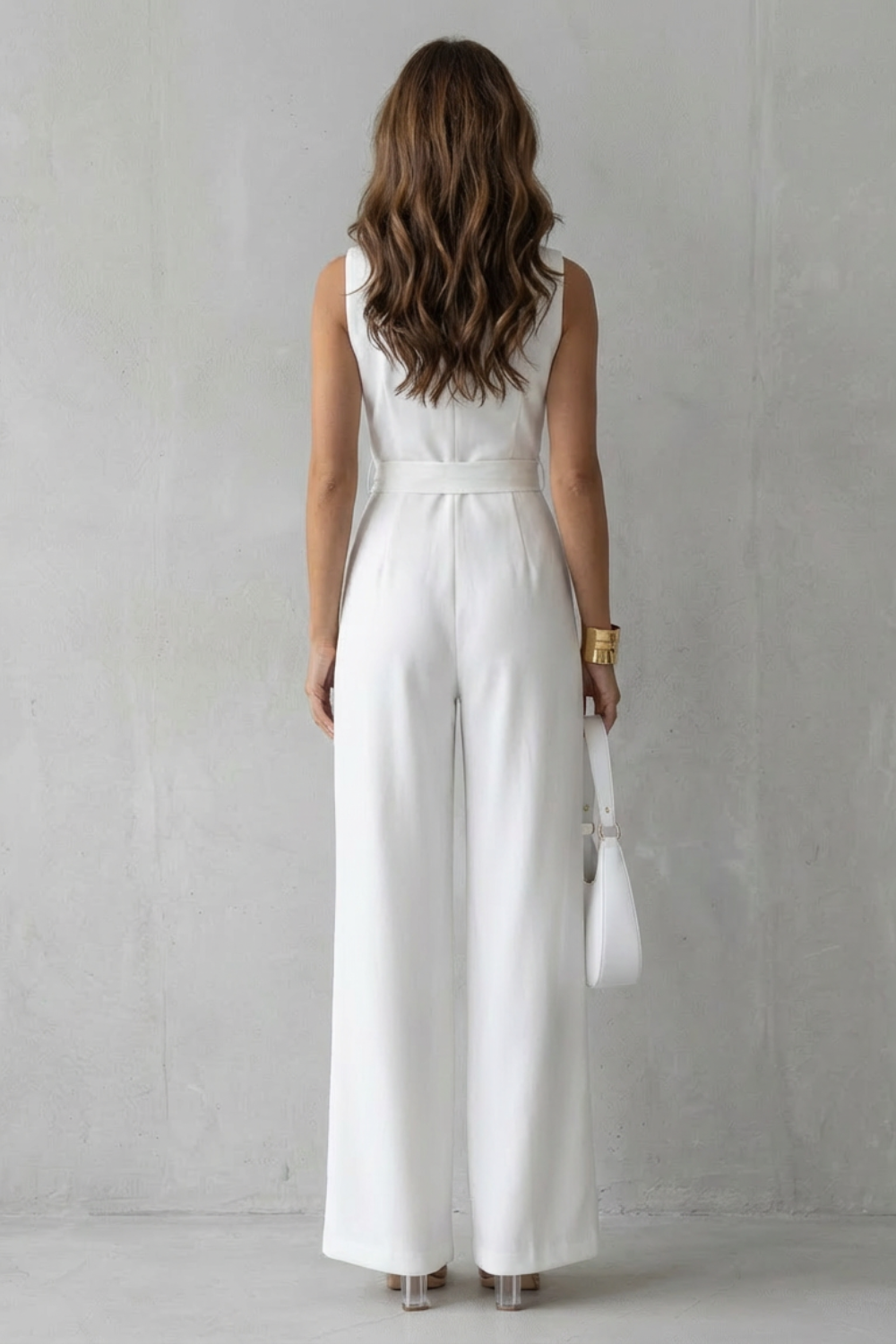 Elisavie – Lapel wrap waist – Tailored jumpsuit