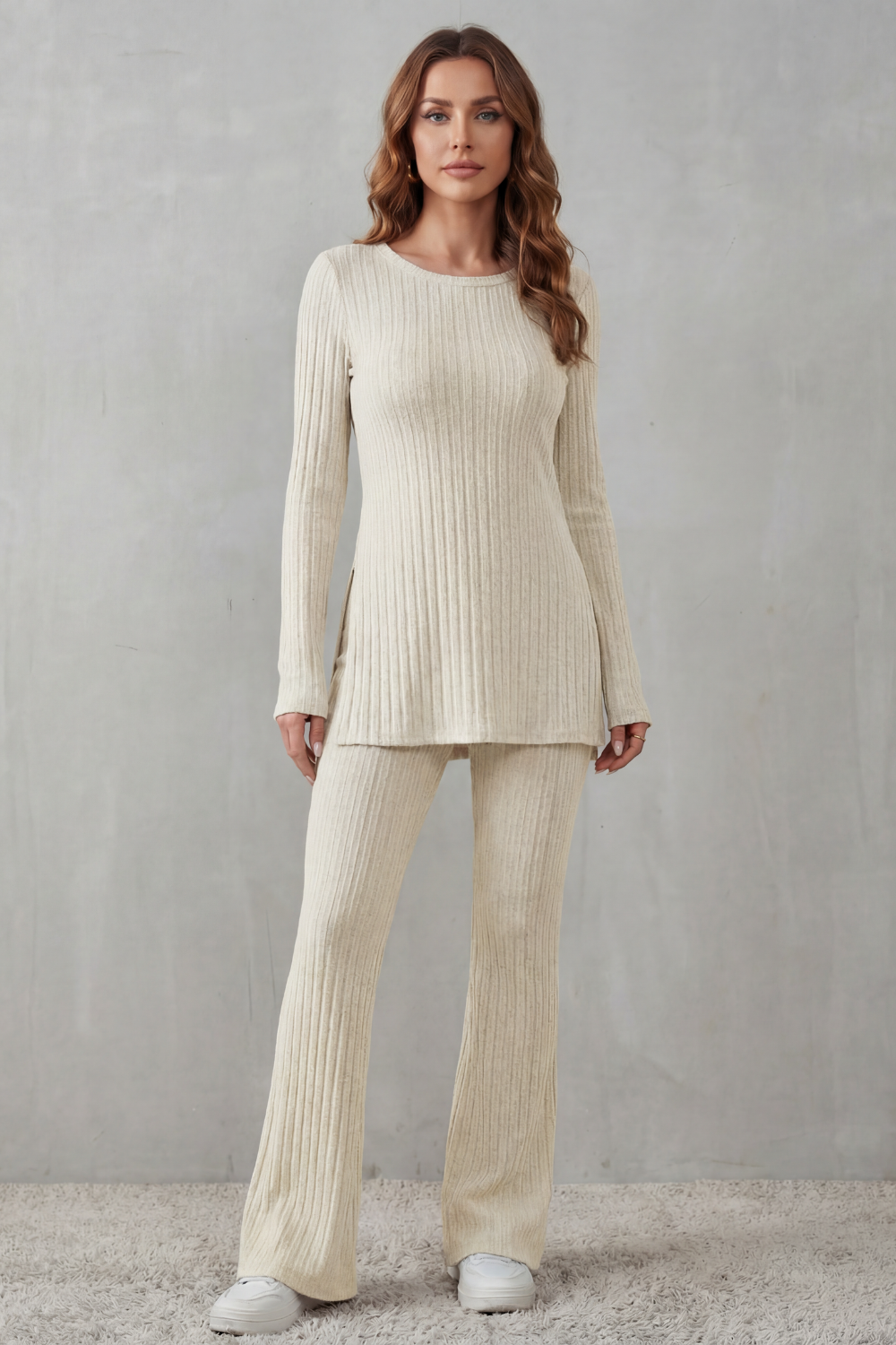 Elisianne – Ribbed elegance – Knit lounge set