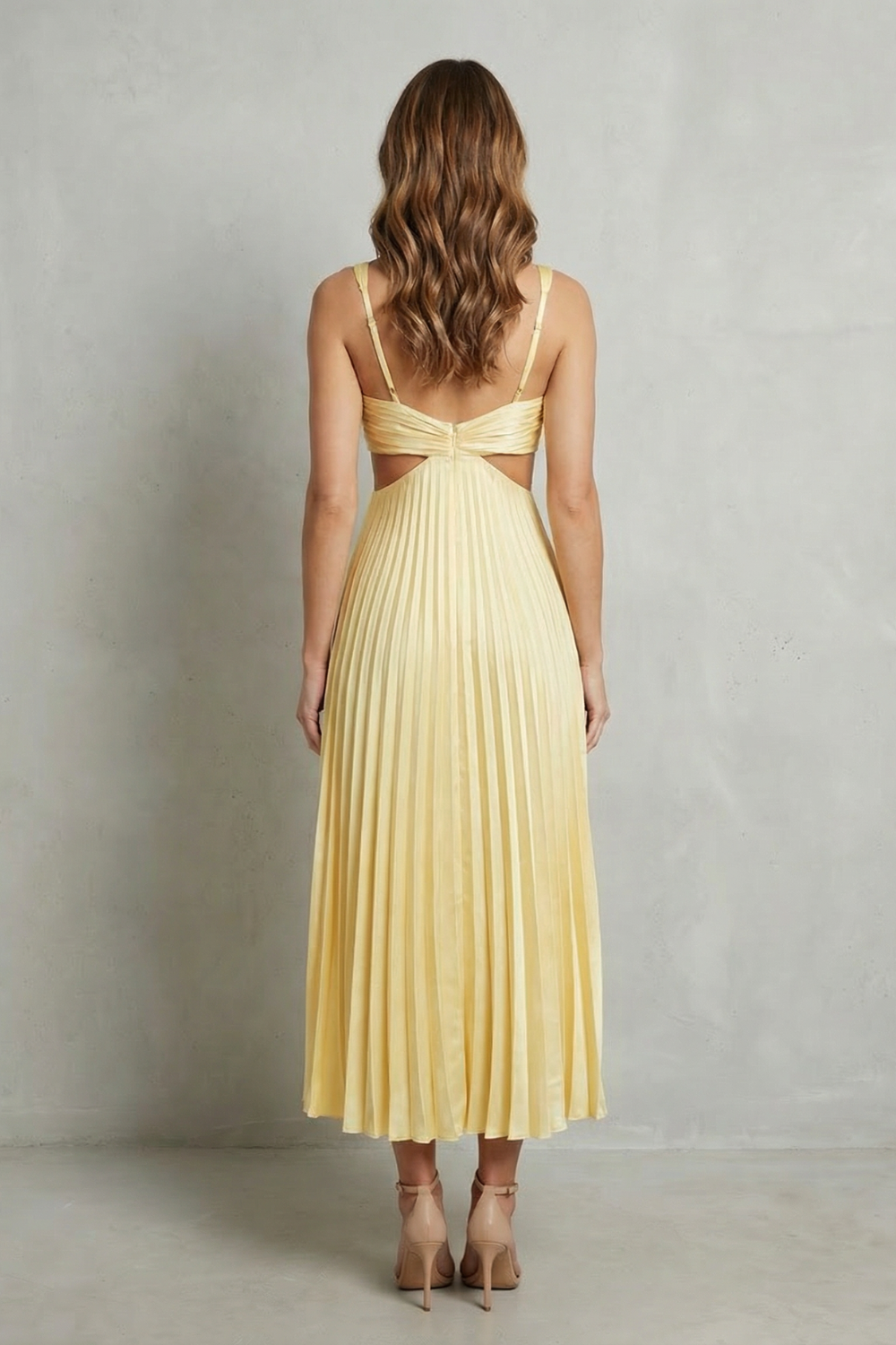 Elodienne – Pleated waist elegance – Maxi dress