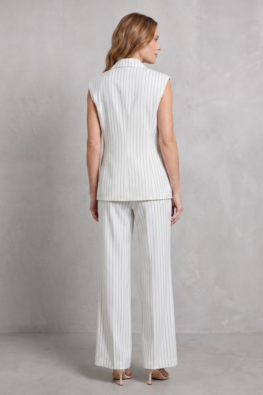 Étoffe – Pinstripe tailored ease – Trouser set