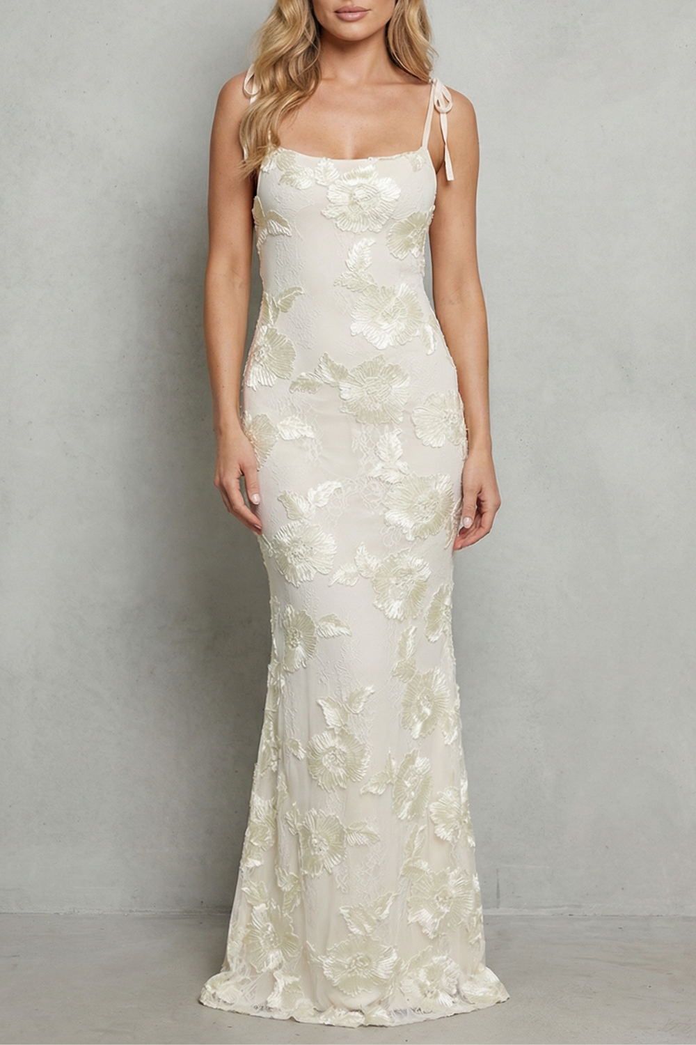 Fiona – Radiant bloom – Women’s Floral Bodycon Maxi Dress