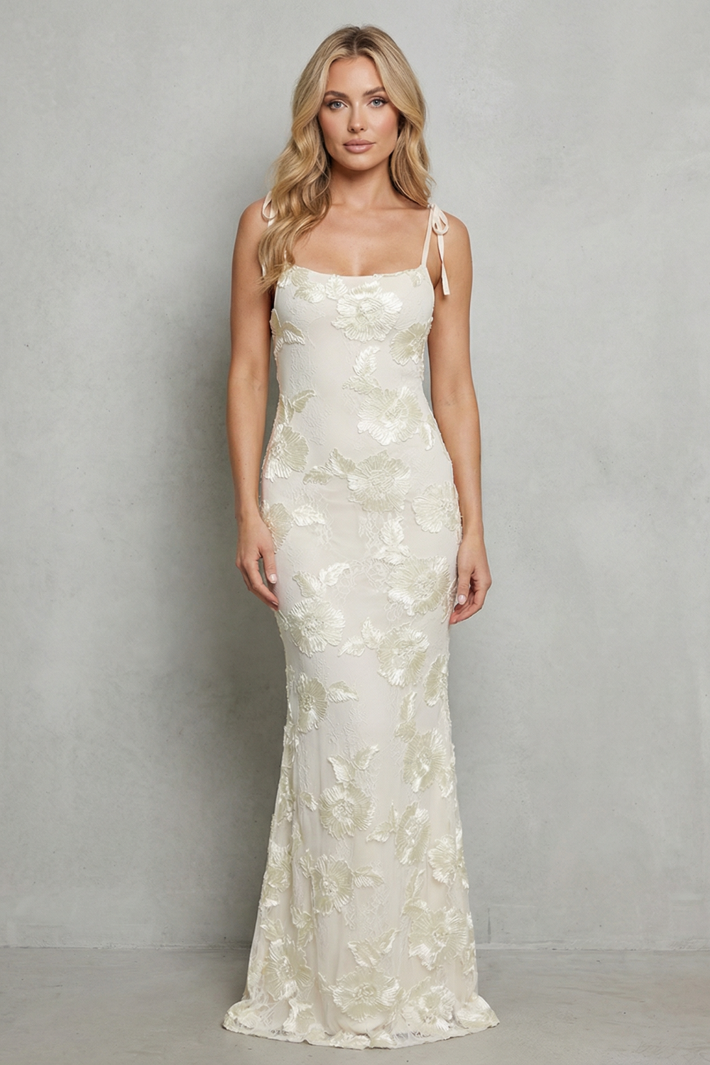 Fiona – Radiant bloom – Women’s Floral Bodycon Maxi Dress