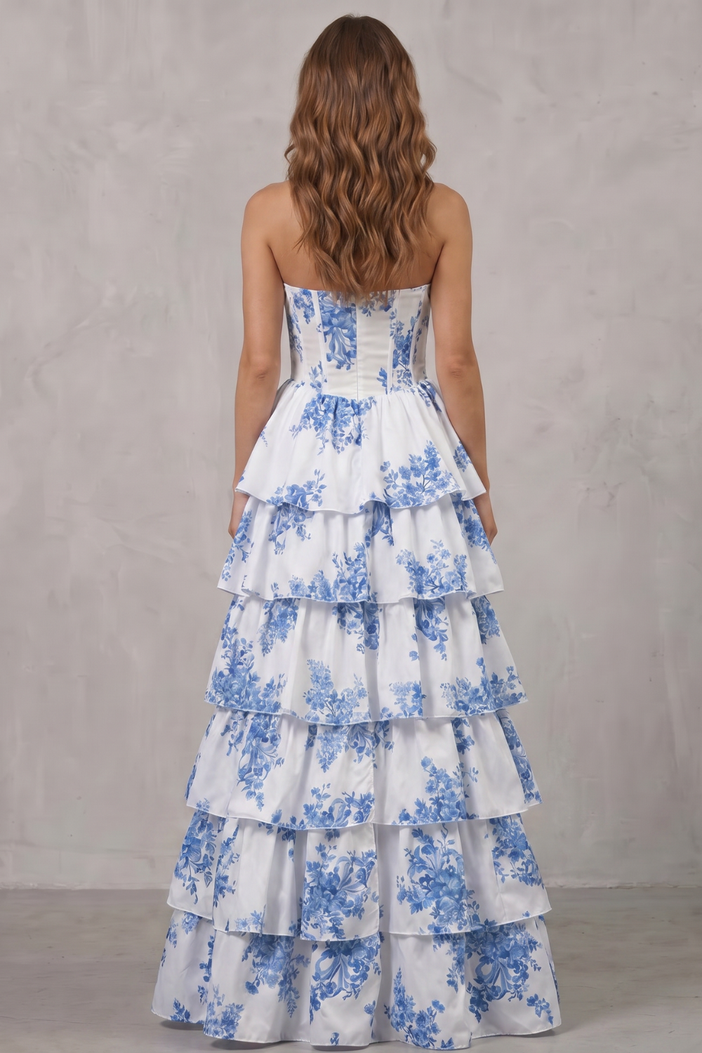 Fleurienne – Layered floral couture – Maxi dress