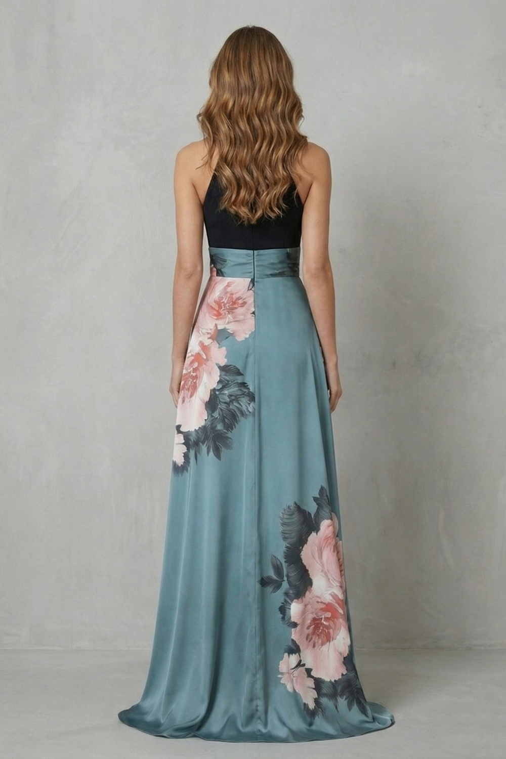 Florvia Contrast floral elegance Maxi dress Florvia Contrast floral elegance Maxi dress