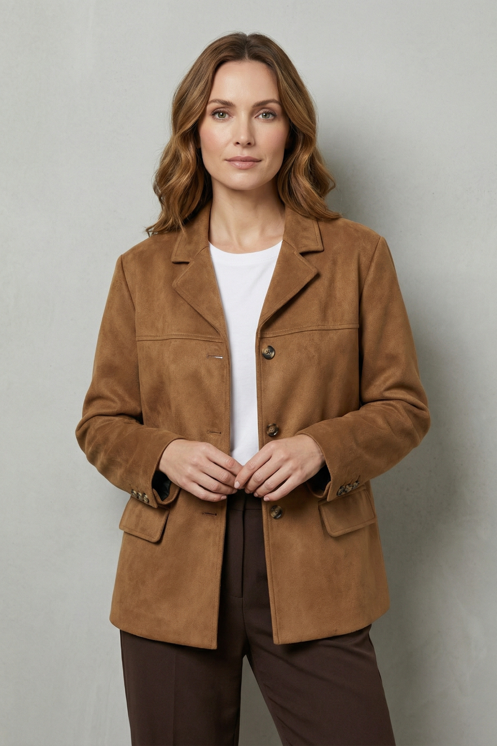 Giulietta – Structured shoulders – Suede blazer
