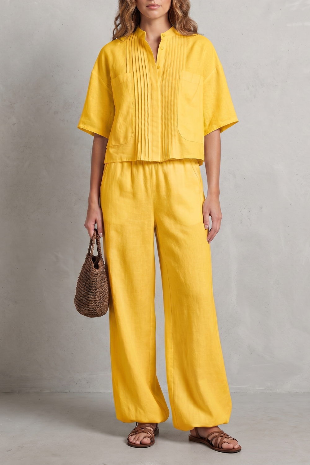 Limeaux – Breezy pleated elegance – Trouser set