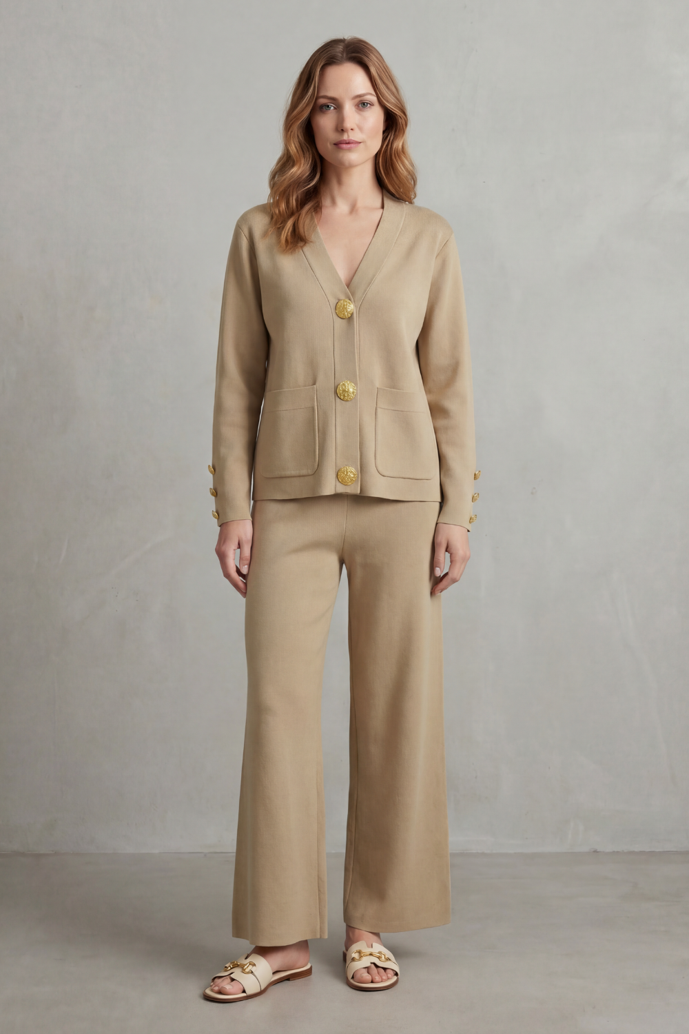 Livia – Gold button detail – Buttoned lounge set
