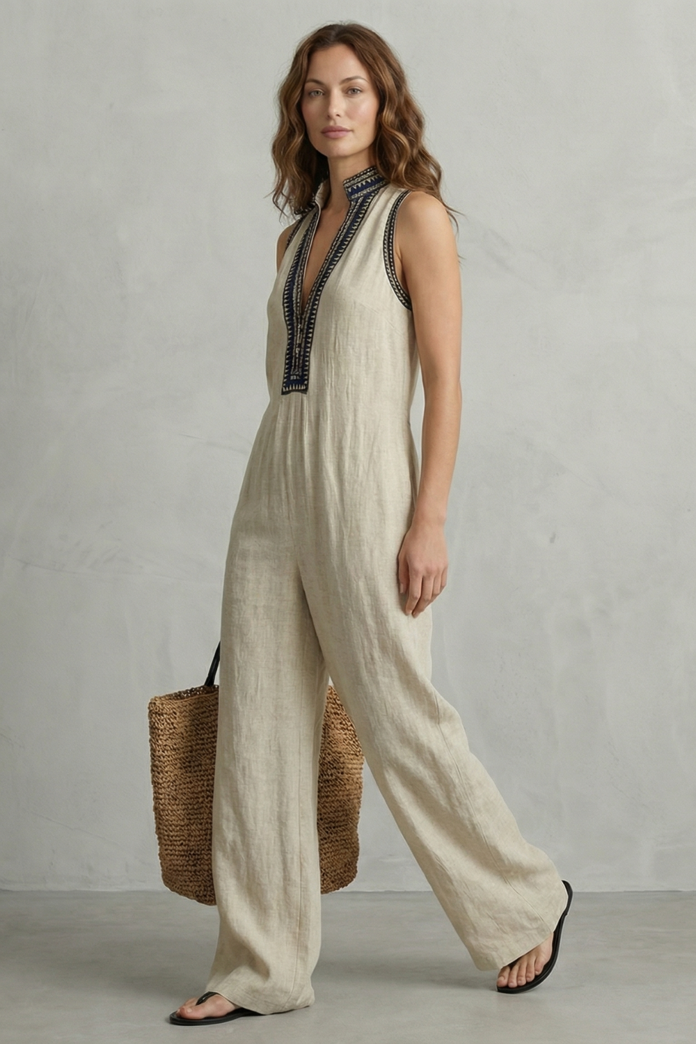 Lunaria – Minimalist zip stand collar – Jumpsuit