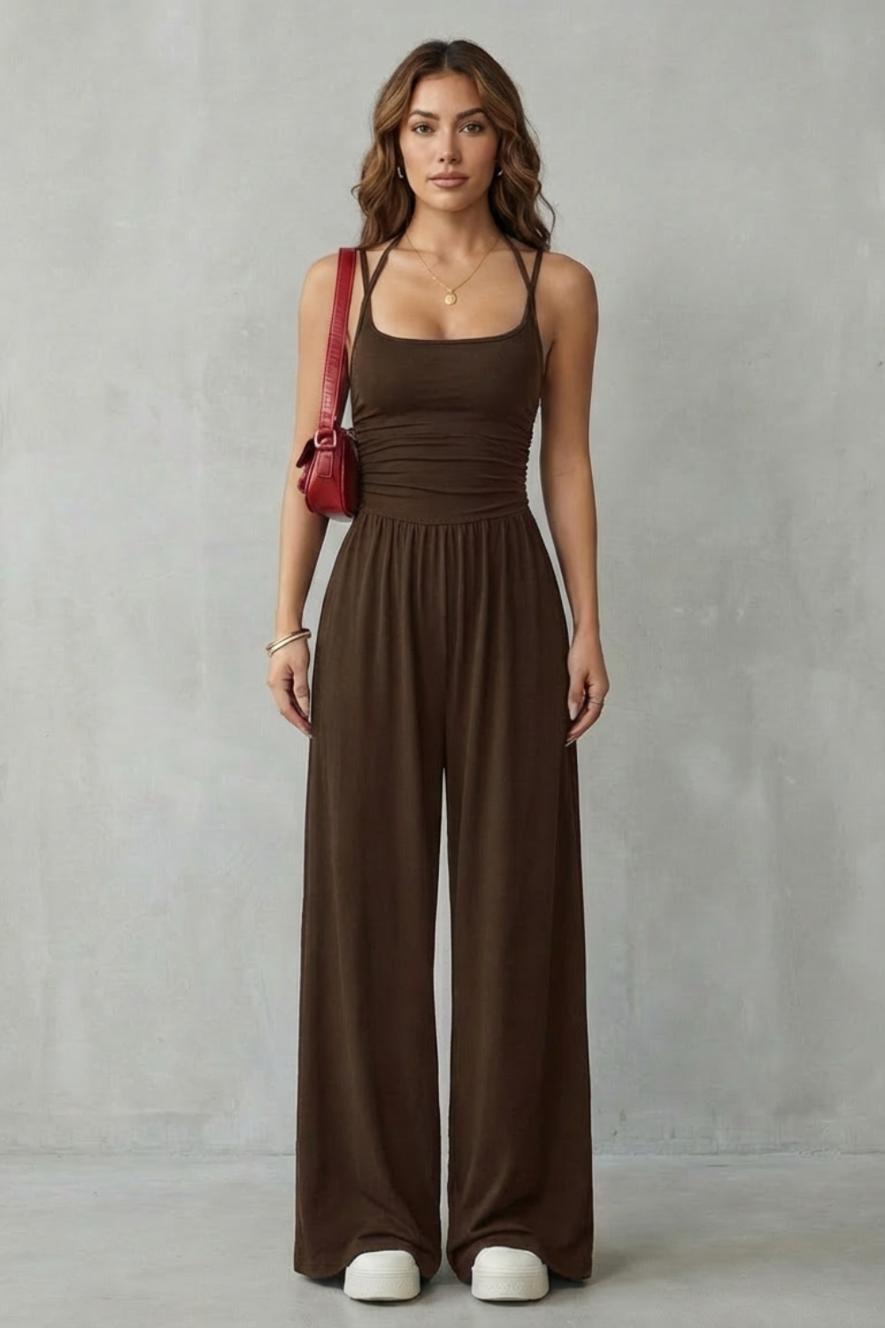 Lunarra – Double strap fit – Wide-leg jumpsuit