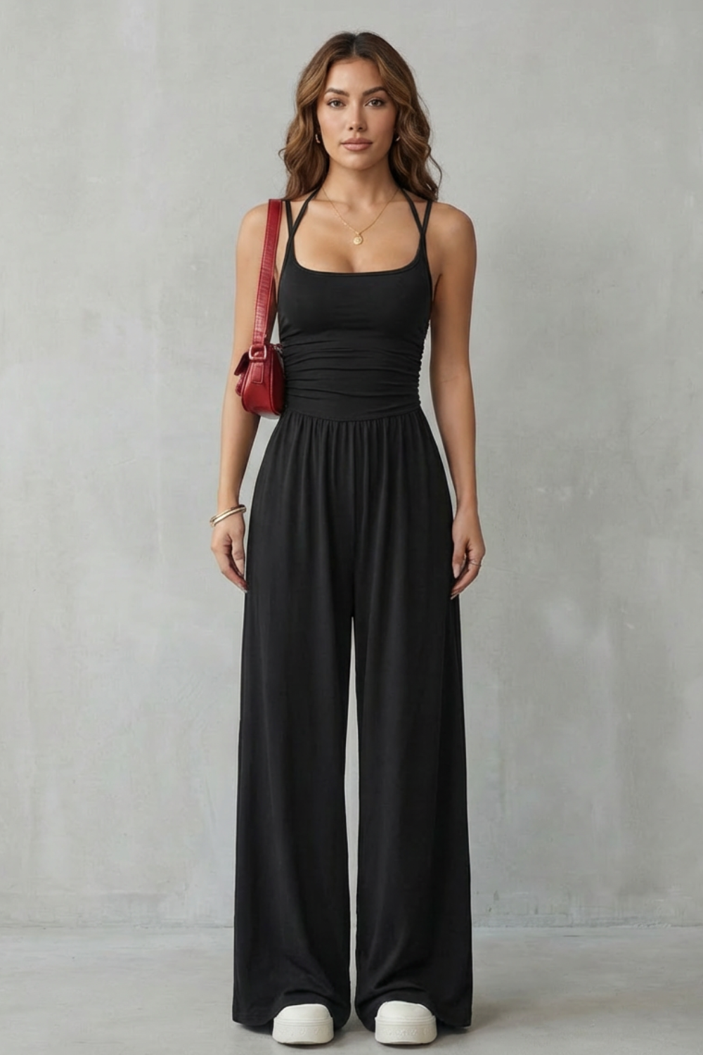 Lunarra – Double strap fit – Wide-leg jumpsuit