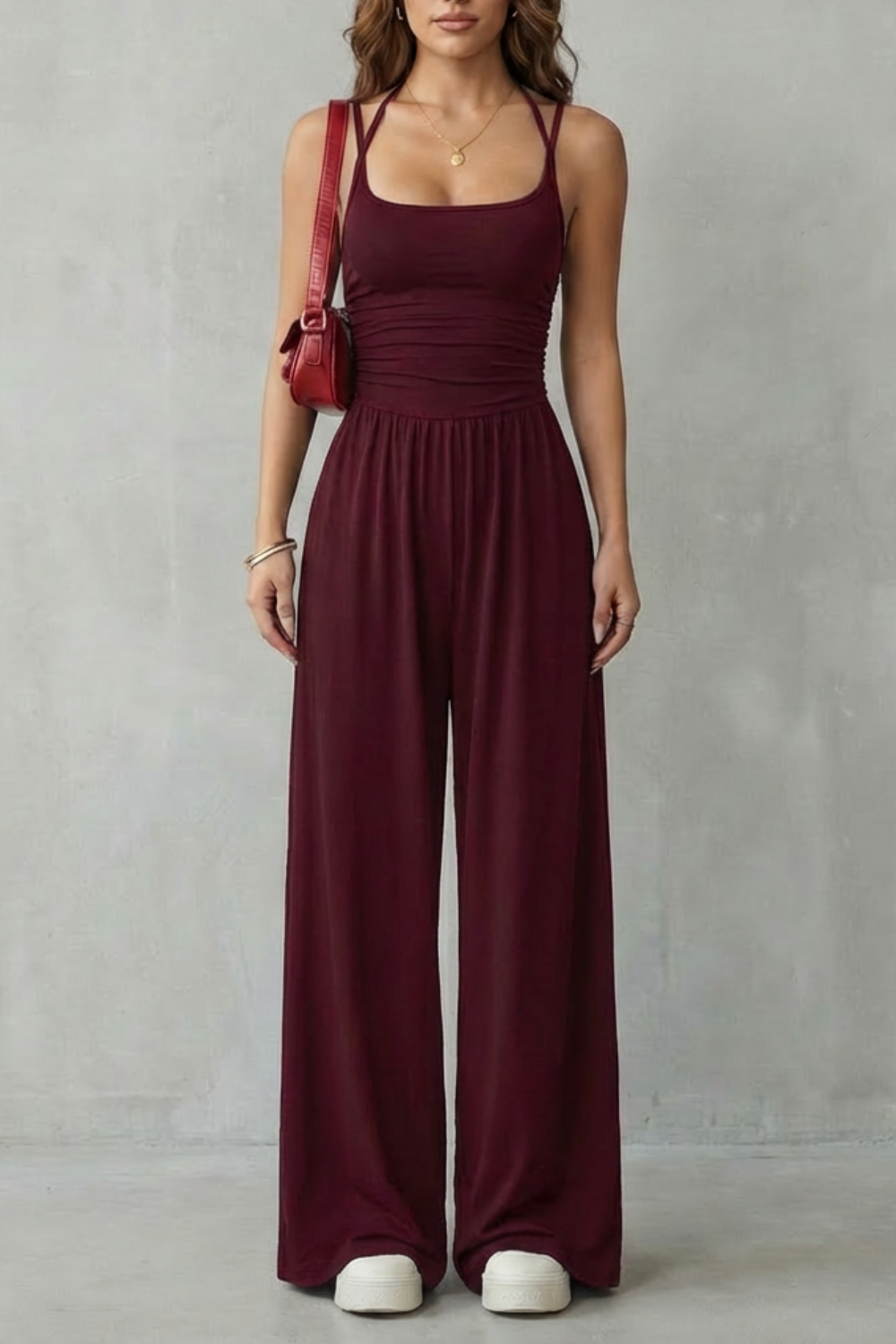 Lunarra – Double strap fit – Wide-leg jumpsuit