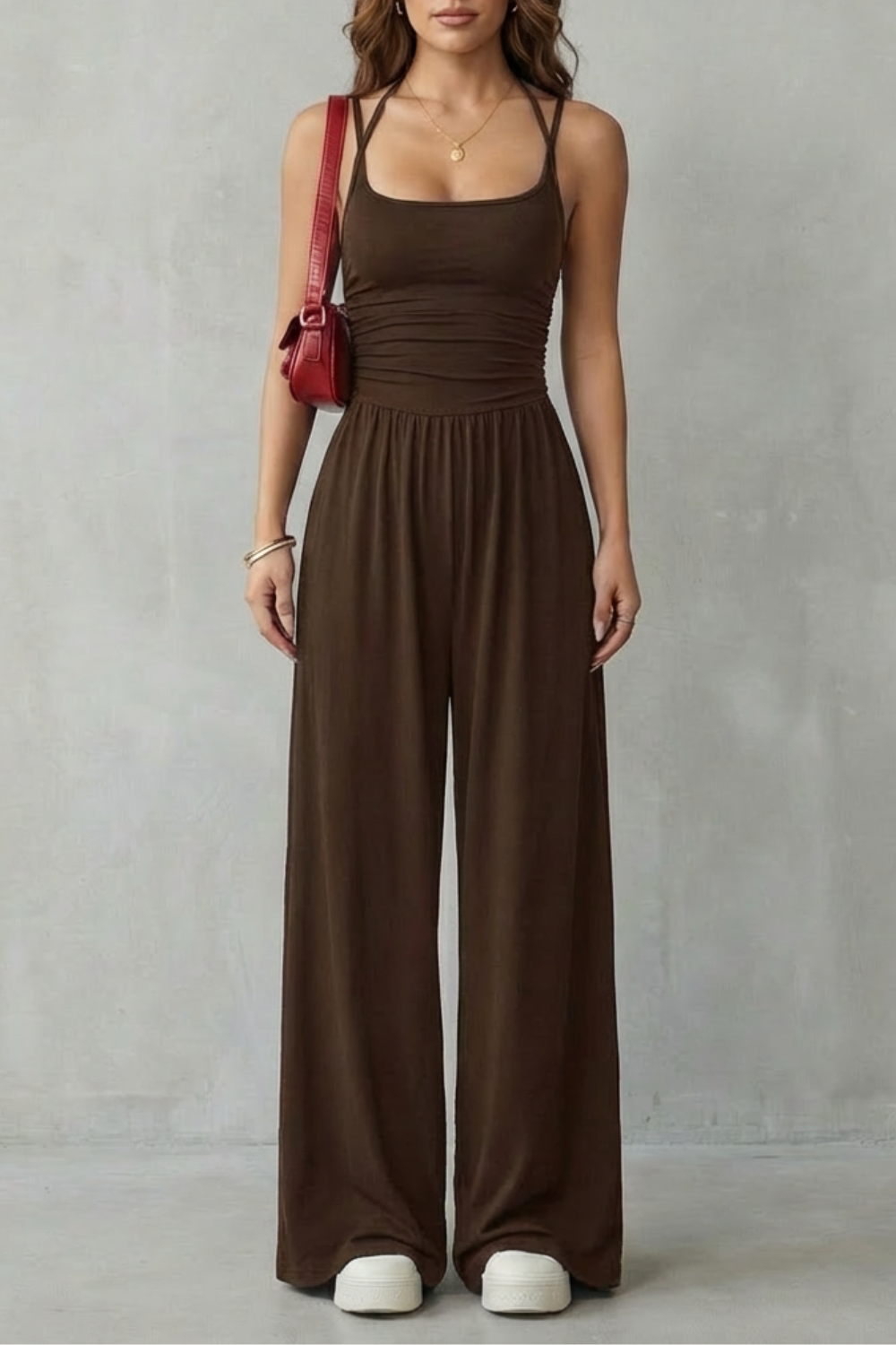 Lunarra – Double strap fit – Wide-leg jumpsuit