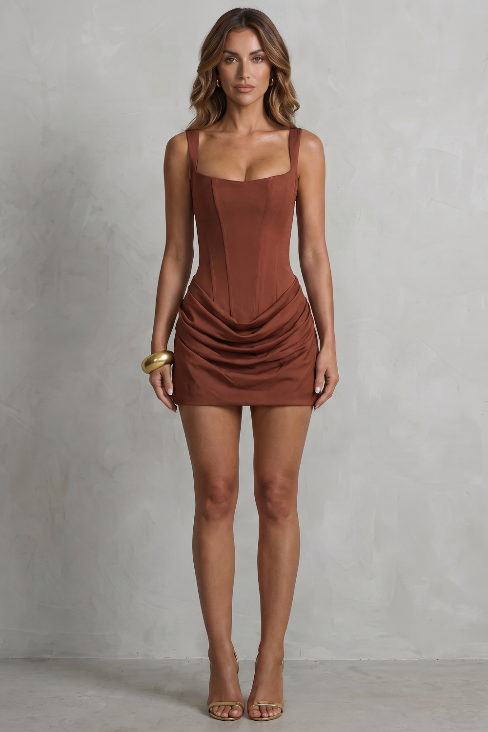 Marcelline – Sculpted draped corsetry – Mini dress