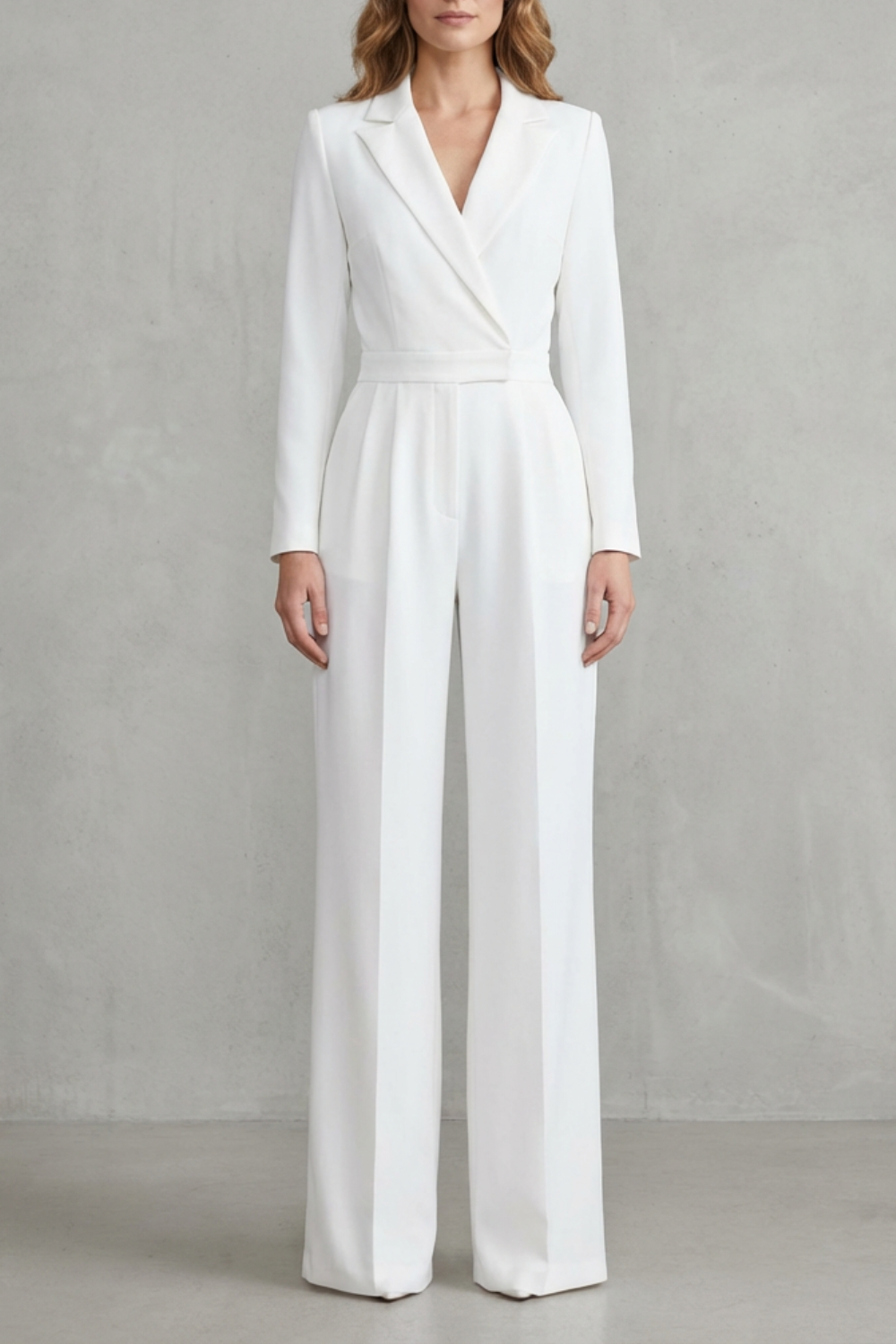 Meilun – Slant-breasted Mid-waist Pantsuit – Elegant Commuter Jumpsuit