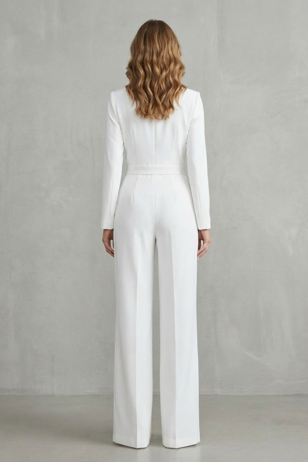 Meilun – Slant-breasted Mid-waist Pantsuit – Elegant Commuter Jumpsuit