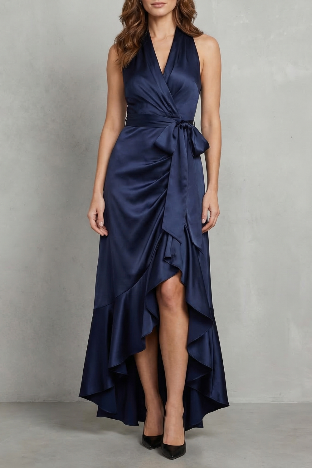 Noctavelle – Satin draped silhouette – Evening maxi dress
