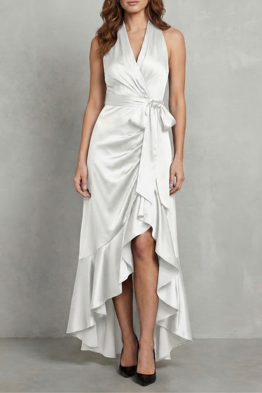 Noctavelle – Satin draped silhouette – Evening maxi dress