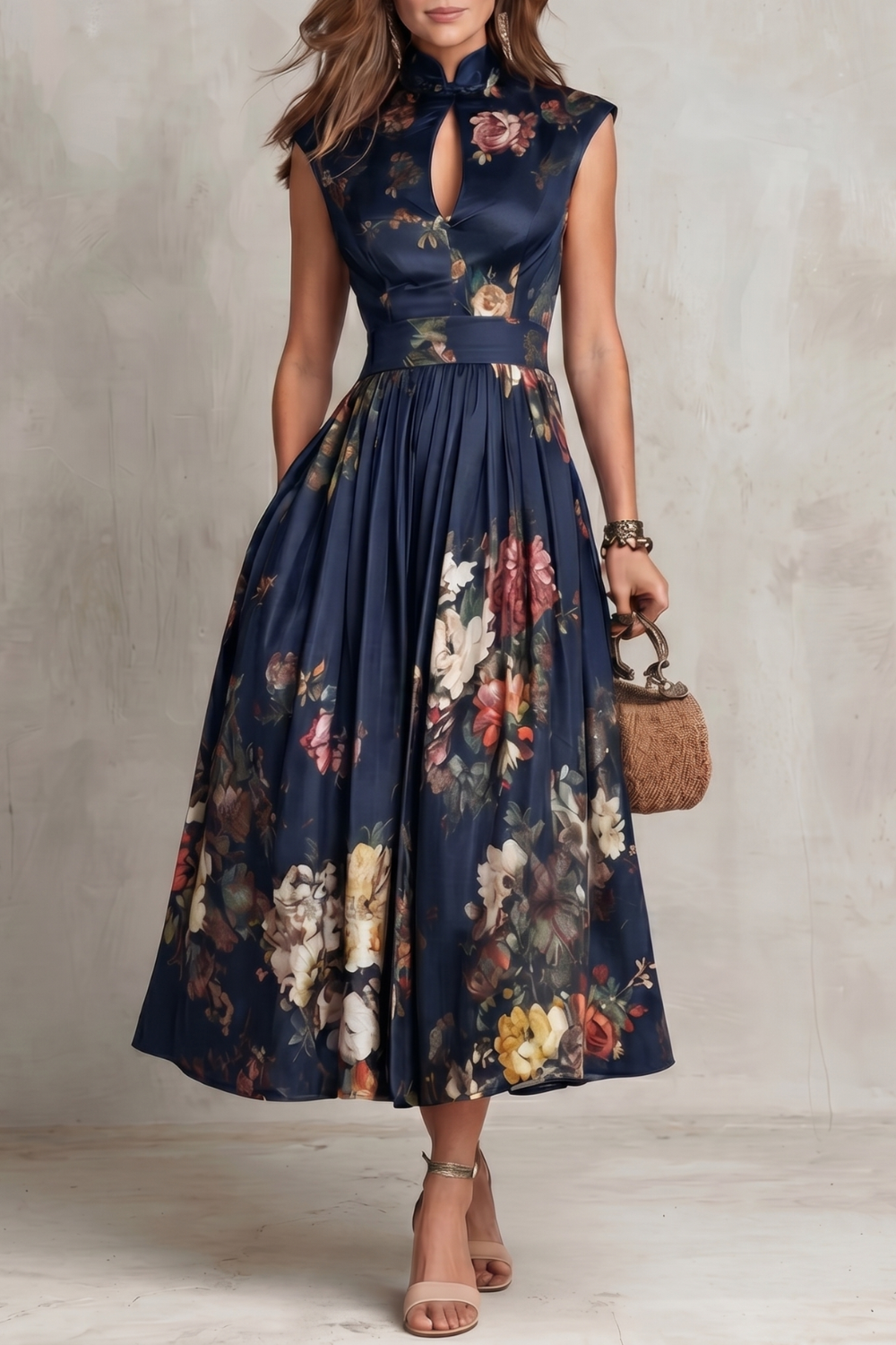 Noirelle Vintage floral elegance Midi dress Noirelle Vintage floral elegance Midi dress