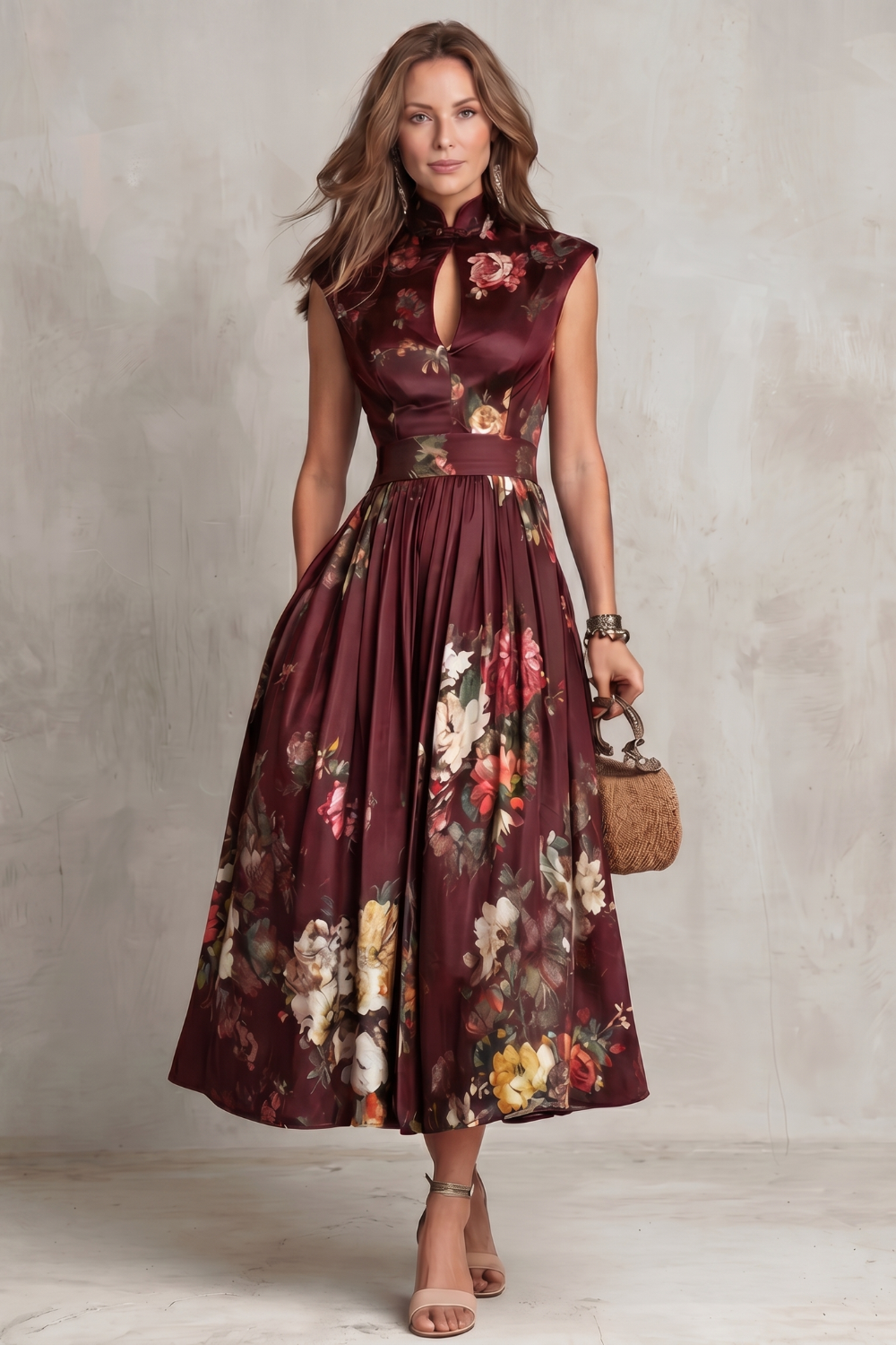 Noirelle Vintage floral elegance Midi dress Noirelle Vintage floral elegance Midi dress