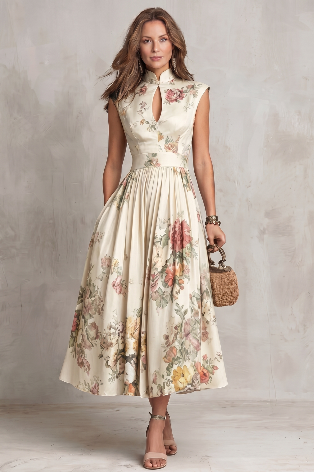 Noirelle Vintage floral elegance Midi dress Noirelle Vintage floral elegance Midi dress
