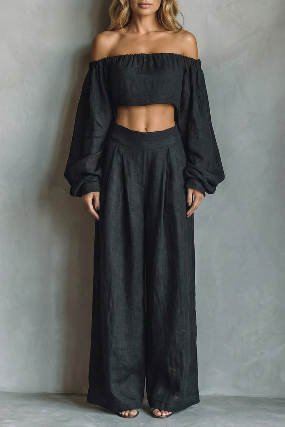 Noiréva – Off shoulder flowy silhouette – Two piece set