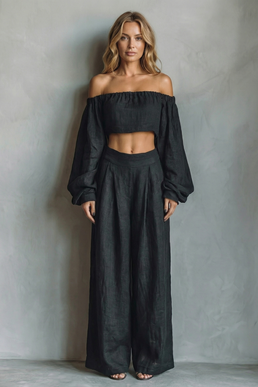 Noiréva – Off shoulder flowy silhouette – Two piece set