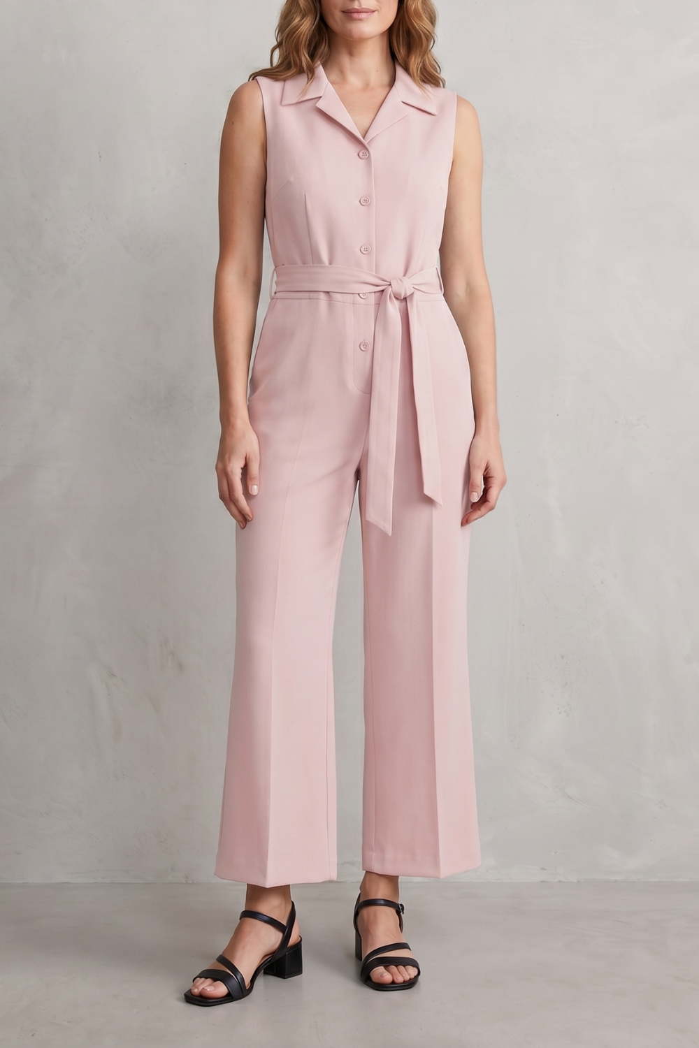 Orléane – Belted office elegance – Wide-leg jumpsuit