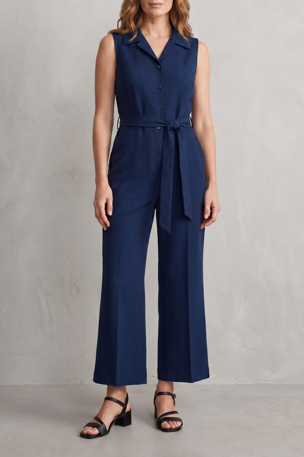 Orléane – Belted office elegance – Wide-leg jumpsuit