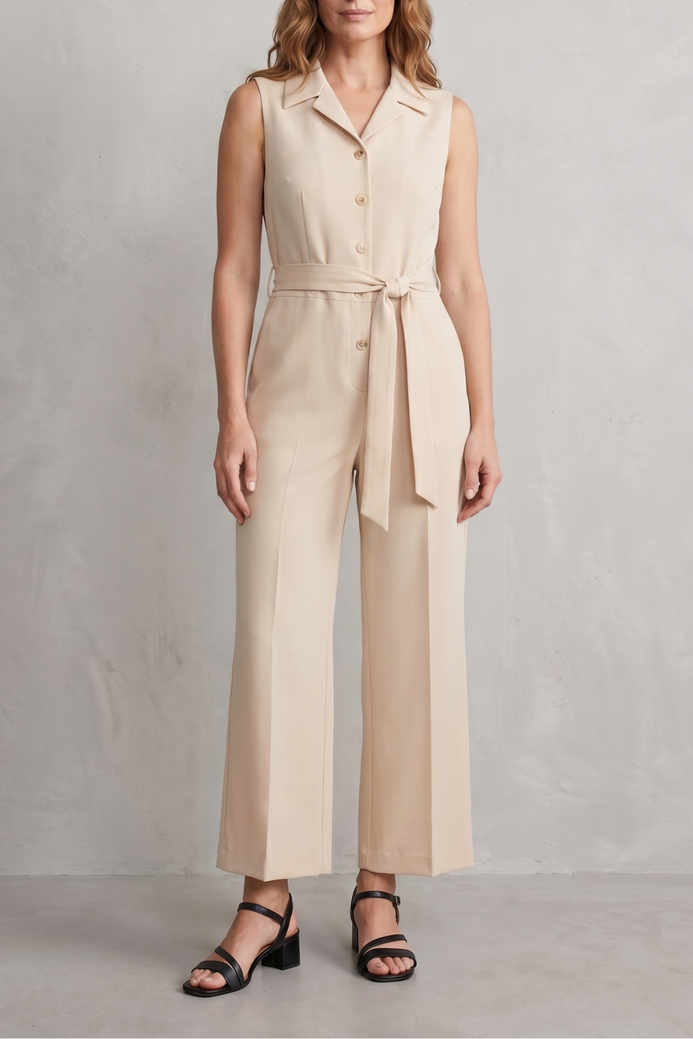 Orléane – Belted office elegance – Wide-leg jumpsuit