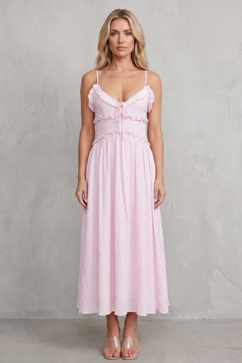 Rosabelle – Ruffled sweetheart romance – Midi dress