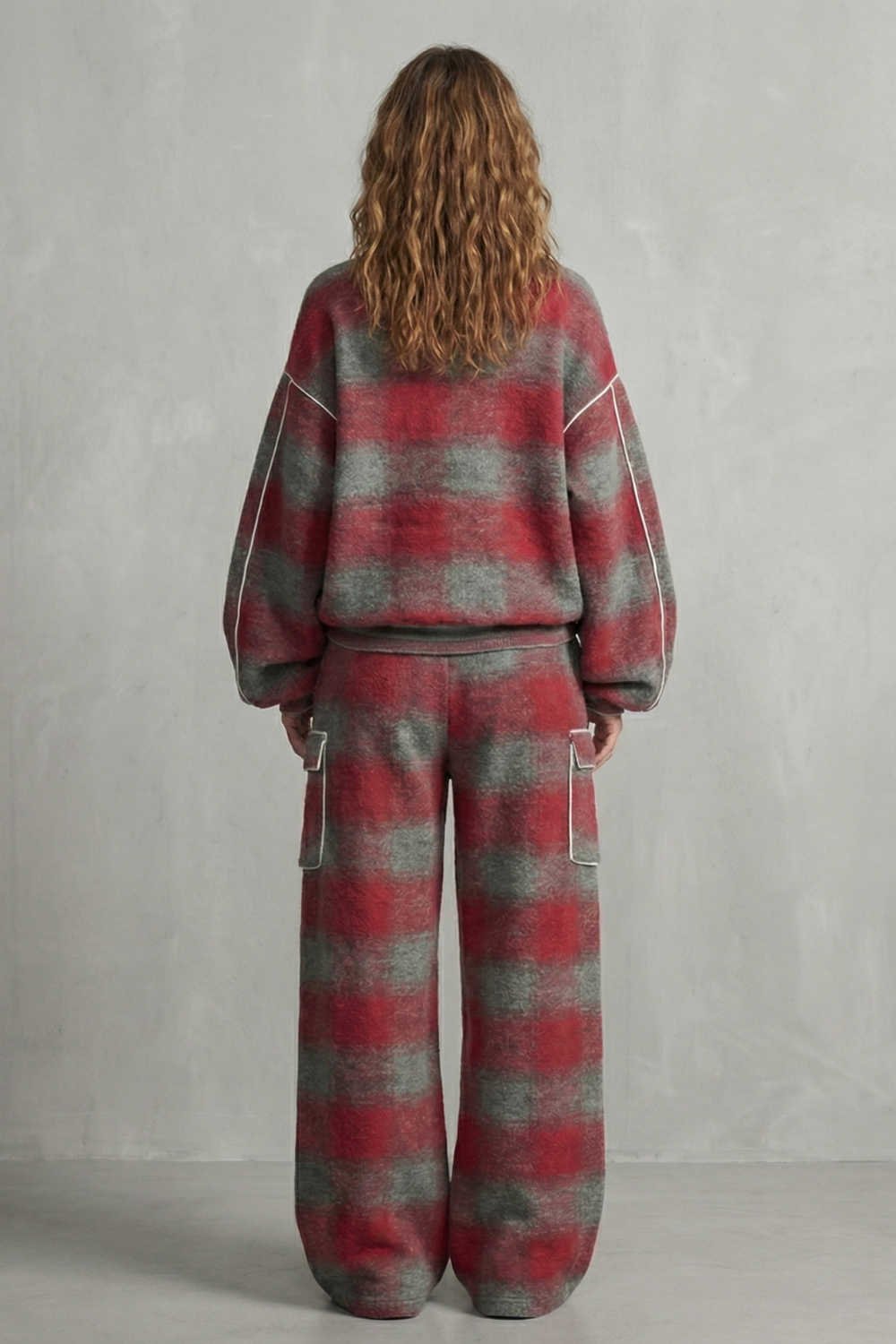 Rovienne – Distressed plaid street style – Two piece set