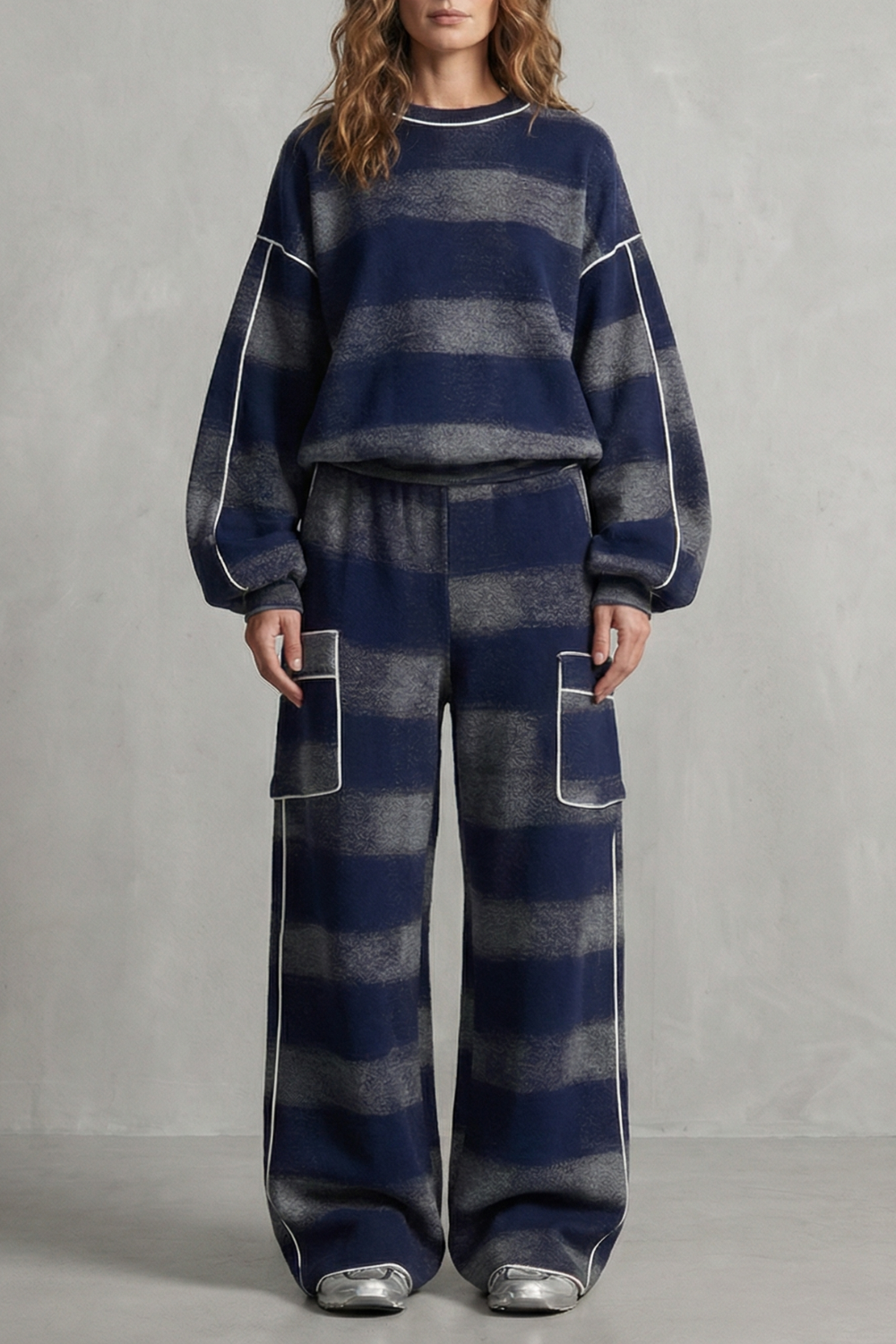 Rovienne – Distressed plaid street style – Two piece set